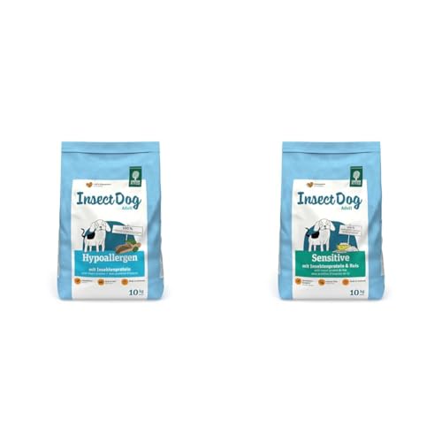 Green Petfood InsectDog Hypoallergen (1 x 10 kg) & InsectDog Sensitive (1 x 10 kg) von Green Petfood