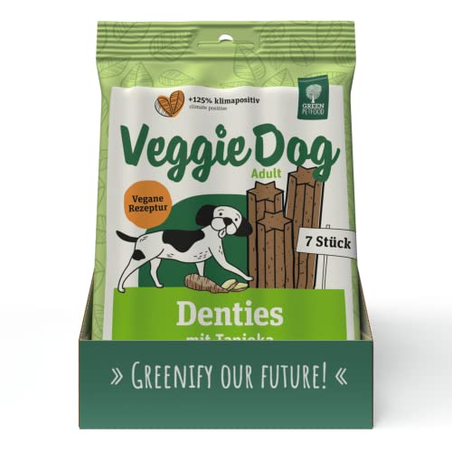 Green Petfood VeggieDog Denties (13 x 180 g) | nachhaltiger Kausnack für Hunde Aller Art | Leckerli, Snack & Zahnpflege in einem | vegan, vegetarisch & getreidefrei | Ergänzungsfutter | 13er Pack von Green Petfood