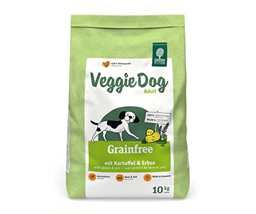 Spende - Green Petfood VeggieDog Grainfree, Vegetarisches und Getreidefreies Hundefutter, Nachhaltiges Trockenfutter für Ausgewachsene und Sensible Hunde, Hundefutter mit Kartoffel und Erbse, 10 kg von Green Petfood