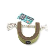 Green & Wilds Push Me Pull Me Hundespielzeugring (Wildleder und Seil) von Green & Wilds