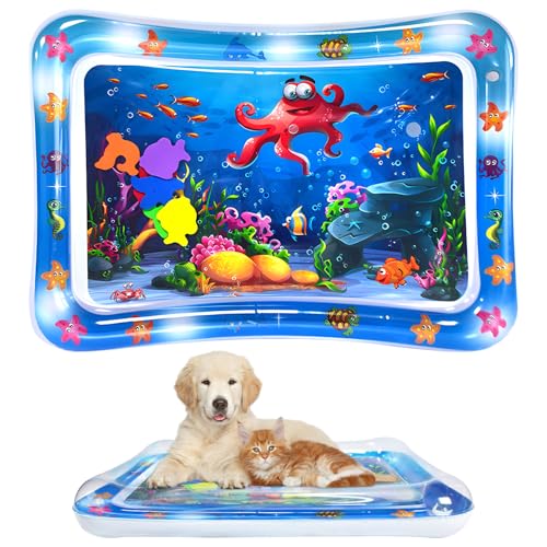 GreenYeah Sensor Wasser Spielmatte, Sensorische Wassermatte Für Katzen, Sensor Water Playmat, Wasser Sensor Spielmatte für Katzen, Hunde, Tragbare, Sommer Wassersensorische Spielmatte (B) von GreenYeah