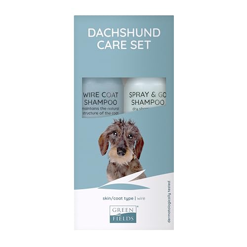 Greenfields Hundeshampoo Geschenk Set für Dachshund (rauhaariges Fell) - 2 x 250 ml, 4676 von Greenfields