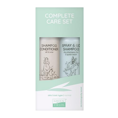 Greenfields Hundeshampoo Geschenk Set für Komplette Pflege - 2 x 250 ml, 4670 von Greenfields