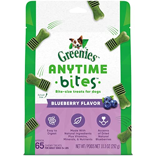 Greenies Anytime Bites Bite-Size Treats For Dogs Blueberry Flavor 65-Chew Treats von Greenies