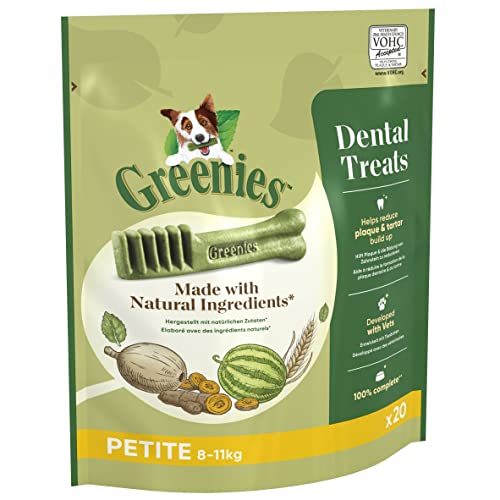Greenies Dental Treats Original Petite Zahnpflegesnacks für kleine Hunde (8–11kg), 340g (1 Packung) – Hundeleckerlis zur täglichen Zahnreinigung von Greenies