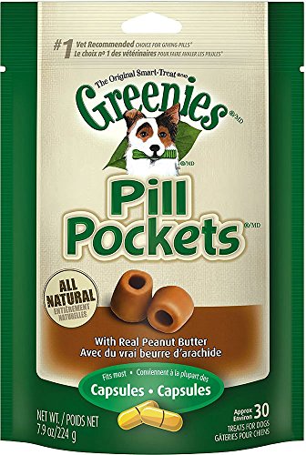 Greenies Dog Capsule Pill Pocket Peanut Butter 30 Count - Pack of 4 von Greenies