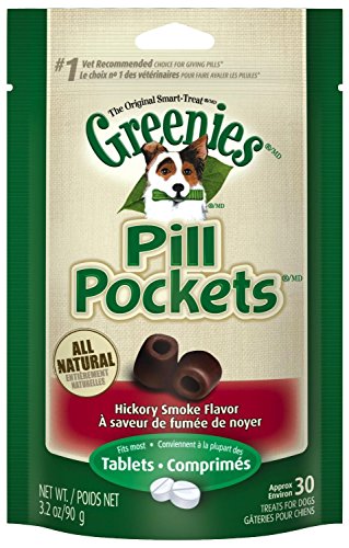 Greenies Dog Tablets Pill Pocket | Hickory Smoke 30 Count - Pack of 2 von Greenies