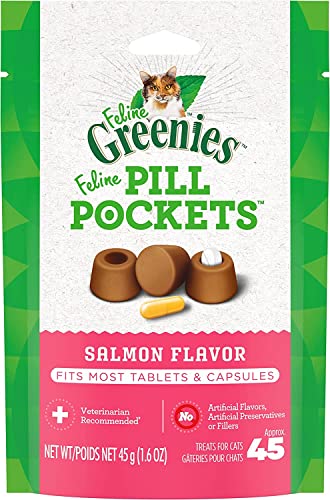Greenies Feline Pill Pockets Salmon 45 Count - Pack of 2 von Greenies