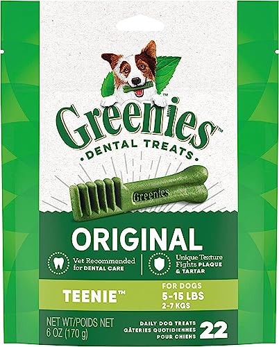Greenies Original Dog Dental Chew | Teenie Size 22 Count - Pack of 2 von Greenies