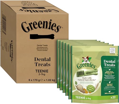 Greenies Zahnpflege-Kausnacks für Hunde 2-7kg, 6 x 170g von Greenies