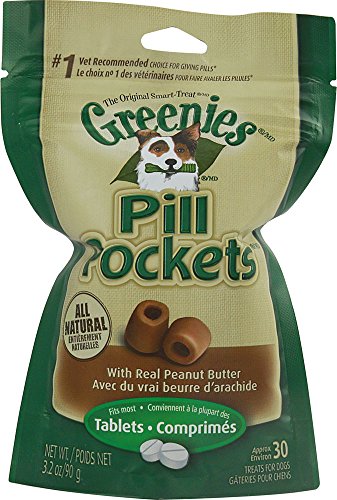 Greenies Tablet Dog Pill Pocket Peanut Butter 30 Count - Pack of 2 von Greenies