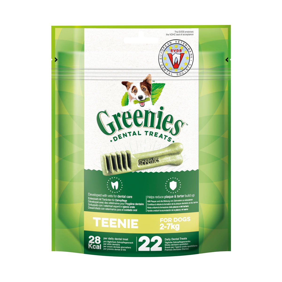 Greenies Teenie Zahnpflegesnacks für Hunde von 2-7kg 170g von Greenies