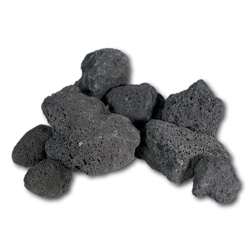 Greenscaping Aquarium Lava Steine schwarz 3-20 cm, besonder tief Schwarze Lava Aquariumsteine, Lavasteine (2-5 cm) von Greenscaping