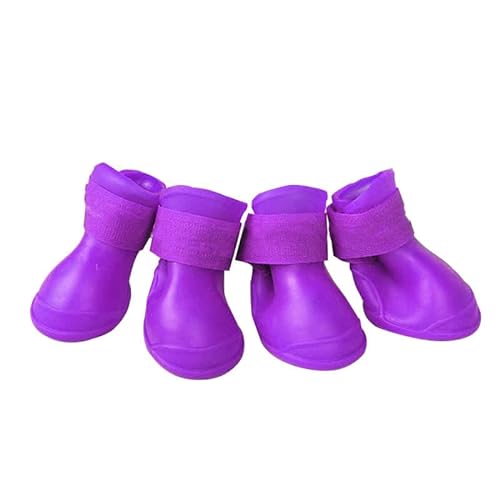 Greensen Wasserdichter Hundestiefel aus Silikon, rutschfest, Weich, Regenschuhe für Hunde, Welpen, wasserdichte, rutschfeste Haustierschuhe (M) von Greensen