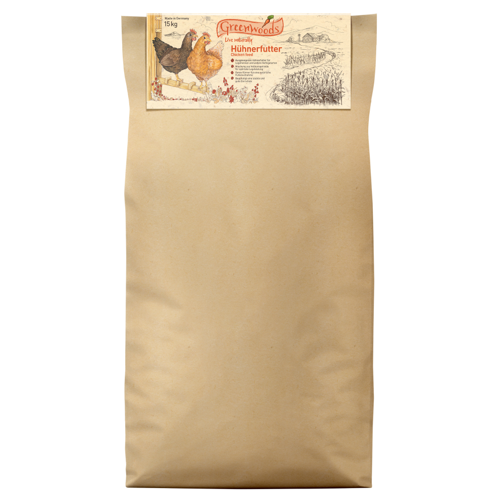 Greenwoods Hühnerfutter - Sparpaket 2 x 15 kg von Greenwoods Small Animals