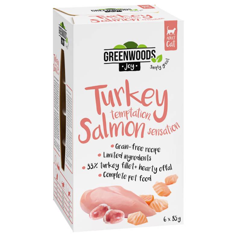 24 x 85 g Greenwoods Joy zum Sparpreis! Putenfilet mit Lachs von Greenwoods