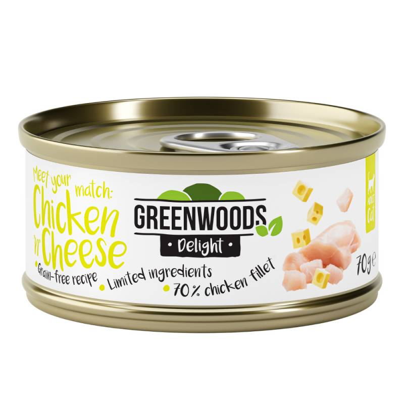 Greenwoods Delight Hühnerfilet mit Käse - Sparpaket: 24 x 70 g von Greenwoods