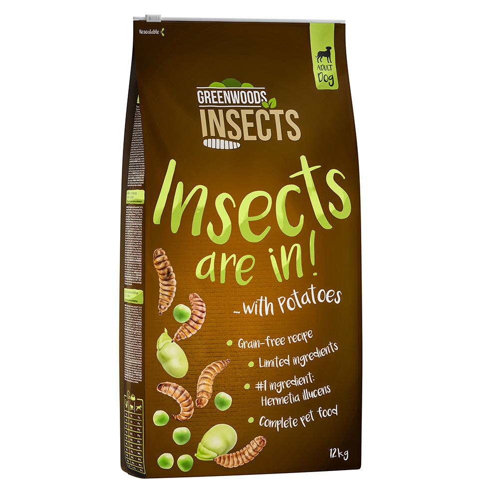 Greenwoods Insects Insekten mit Kartoffeln, Erbsen und Favabohnen 12 kg von Greenwoods