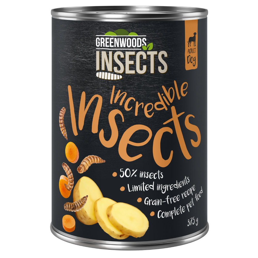 Greenwoods Insects Insekten mit Kartoffeln und Karotten Sparpaket: 12 x 375 g von Greenwoods