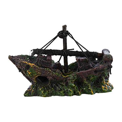 Greethga Fischerboot Aquarium Ornament Dekoration Fuer Aquarium, 100% Sgura Fuer Aquarium Dekoration von Greethga