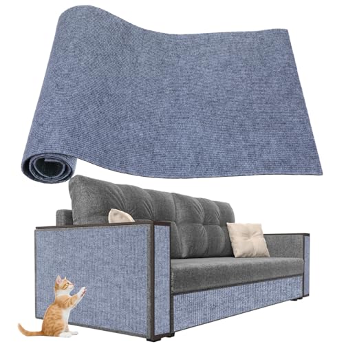 Katzenkratzmatte 100cmx40cm Kratzmatte Selbstklebend Kratzmatte für Katzen DIY Zuschneidbare Kratzbrett Katzen Kratzschutz Kratzschutz Sofa Katze Anti-Kratz-Möbelschutz Couch-Schutz für Haustiere von Grevosea