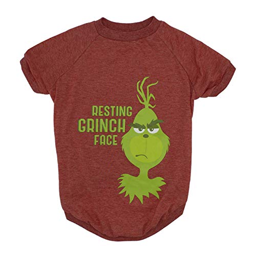 Grinch for Pets Grinch Resting Grinch Face Dog T-Shirt, X-Large | Christmas Dog Tee for Large Dogs, Green von fetch FOR PETS