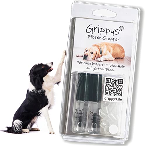 Grippys Pfoten-Stopper - 40 St. incl. Kleber u. Remover - für einen besseren Pfoten-Halt auf glatten Böden von Grippys