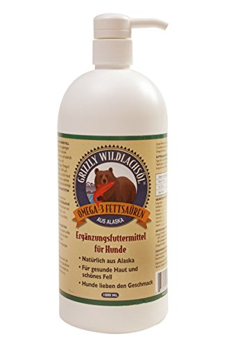 Grizzly Wildlachsöl aus Alaska 1000ml Lachsöl von Grizzly