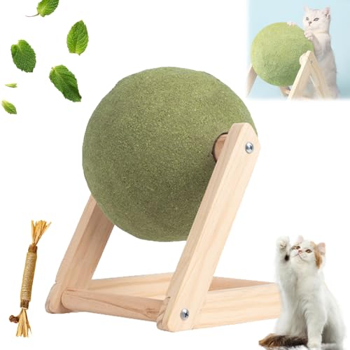 Grolomo Cat Mint Ball Toy,Catnip Floor Ball Toy,Cat Mint Ball,Rotatable Catnip Roller Ball Floor Mount,Interactive Catnip Toy,Floor Catnip Roller for Cat Playing von Grolomo