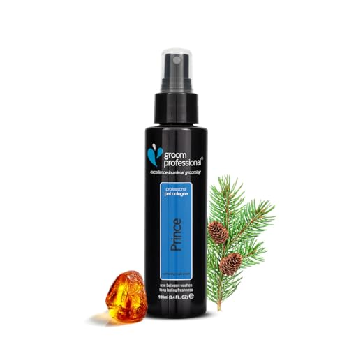 Groom Professional Prince Hundeparfüm - Hundeparfüm-Spray - Frisches Duftspray für Hunde Gegen Geruch - Hundeparfüm für Rüden - Enthält Kamillenextrakte zur Beruhigung Haut, 100ml von GROOM PROFESSIONAL