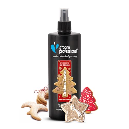 Groom Professional Christmas Cookies Hundeparfüm - Hundeparfüm-Spray - Frisches Duftspray für Hunde Gegen Geruch - Unwiderstehlicher Duft von Keksen, Vanille und Sahne - Langanhaltender Duft, 500ml von Groom Professional