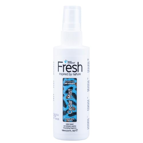 Groom Professional Fresh Cedar Mist Hundeparfüm - Hundeparfüm-Spray - Frisches Duftspray für Hunde Gegen Geruch - Woodsy Cedar Fragrance - Langanhaltender Duft - Natürliche Eleganz, 100ml von Groom Professional