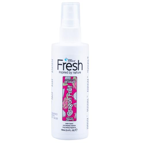 Groom Professional Fresh Dragon Fruit Hundeparfüm - Hundeparfüm-Spray - Frisches Duftspray für Hunde Gegen Geruch - Exotischer Duft von Drachenfrüchten - Langanhaltender Duft, 100ml von Groom Professional