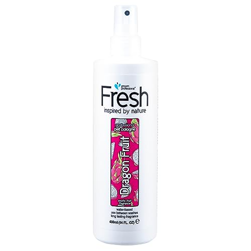 Groom Professional Fresh Dragon Fruit Hundeparfüm - Hundeparfüm-Spray - Frisches Duftspray für Hunde Gegen Geruch - Exotischer Duft von Drachenfrüchten - Langanhaltender Duft, 400ml von Groom Professional