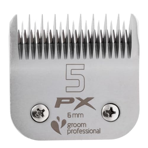 GROOM PROFESSIONAL Pro X Scherkopf für Hundepflege - Abnehmbare Scherkopf - Gehärteter Stahl - Hervorragende Verschleißfestigkeit und hervorragende Schnittleistung - Ersatzklinge - 5 von Groom Professional