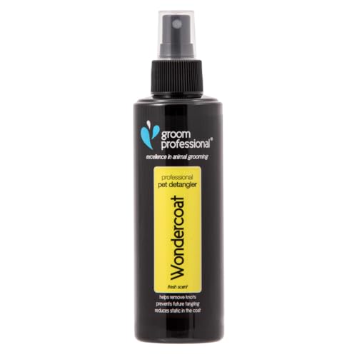 GROOM PROFESSIONAL Wondercoat Hundespray - Fellpflege und Entwirrungsspray für Hunde - Hilft bei der Beseitigung von Verfilzungen - Pflegt Fell & Haut - Für alle Fellarten Geeignet, 200ml von GROOM PROFESSIONAL