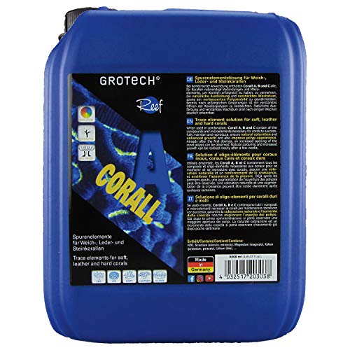 Grotech Corall A 5000 ml - Spurenelementelösung für Weich-, Leder- und Steinkorallen (LPS, SPS) von Grotech