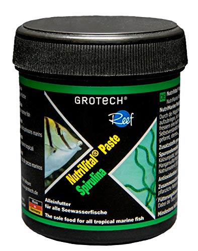 Grotech NutriVital Paste Spirulina 125g - Alleinfutter für alle Seewasserfische. von Grotech