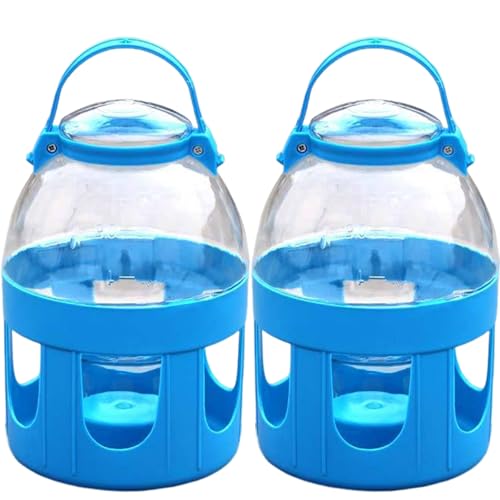 2pcs shileet Wasserspender für Käfig 2L konstanter Vogelwasserspender mit rotierender Schnalle leicht zu tragen Vogelkäfigzubehör für alle Arten von Vögeln, Sichtmeldung Wasserspender für Käfig von Grtheenumb