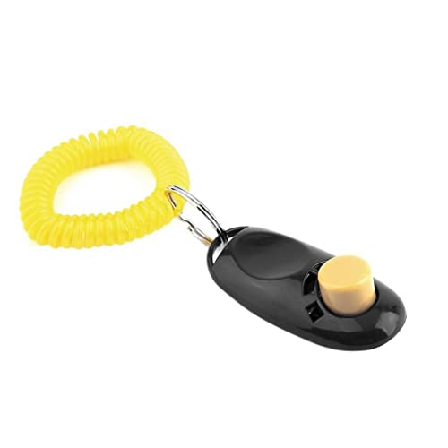 Grtheenumb Pet Training Clicker Big Button Clicker -Gerät mit Handgelenksgurt (schwarz) Hundetraining Clicker von Grtheenumb