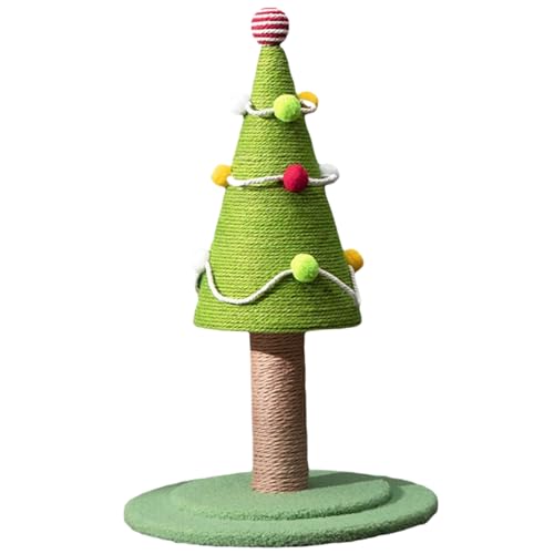 Katze Weihnachtsbaum Sisal Kratzer Weihnachts -Katzenbaum -Sicherheit Weihnachtsbaum Katze Baum süß stilvoll mit farbenfrohen Bällen Weihnachtsbaum für Katzen Geschenk Spiel Weihnachtsbaum Katze Tree von Grtheenumb