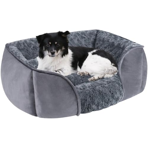 Kleines Hundebett, Hundebett 20x18x6 Rechteck kleines Hundebett mit abnehmbarem Plüschkissen und Rutschboden bodenweiche hautfreundliche Waschsofa für kleine Hunde Katzen, die Katzenschlafenkissen, K von Grtheenumb