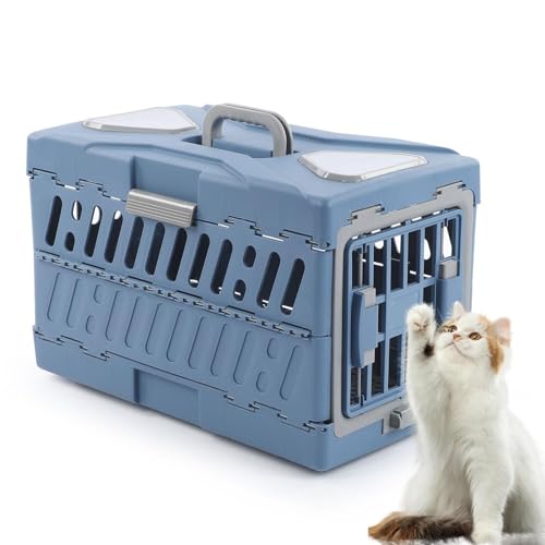 Haustierkäfig, tragbarer Hundetransporter - Faltbarer Tragekäfig für Katzen und Hunde - Transportbox für Haustiere im Top-Griff-Design für Camping, Flugzeugtransport, Ausgehen und Reisen von Gruwkue