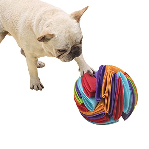 Gruwkue Hund Schnüffelmatte - Snuffle Treat Dispenser Ball - Puzzle-Spielzeug für Hunde Bereicherungsspiel zum Stressabbau, tragbar, maschinenwaschbar von Gruwkue