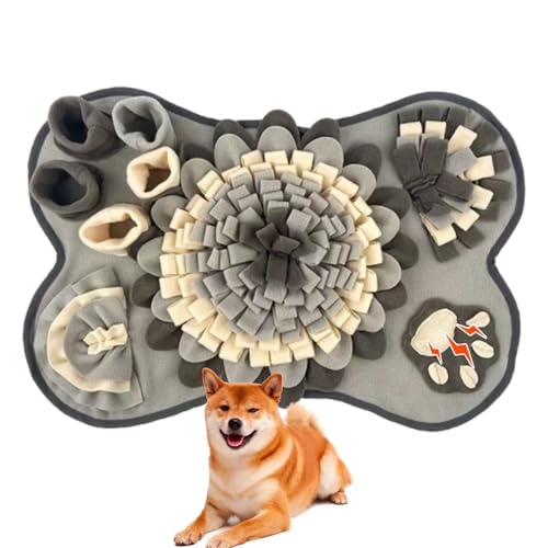 Schnüffelmatte für Hunde, Schnüffelmatte für Hunde,Hundepuzzlespielzeug - Hundepuzzle, 63,5 x 43,2 cm, tragbare, rutschfeste Futtermatte für Hunde, für Katzen und Hunde, tragbar auf Reisen von Gruwkue