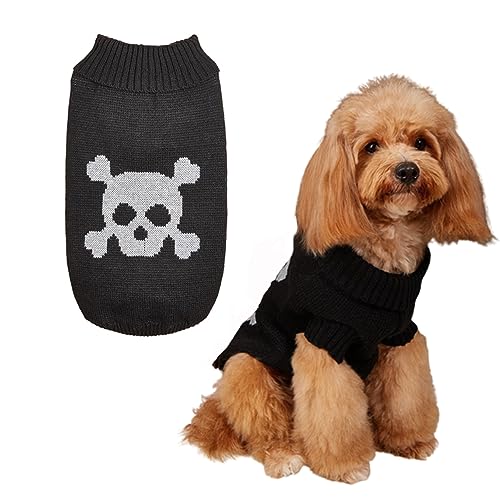 Haustier Hund Schädel Strickpullover Halloween Kätzchen und Welpen Kleidung Geeignet für kleine Katzen und Hunde (M) von GsLxx