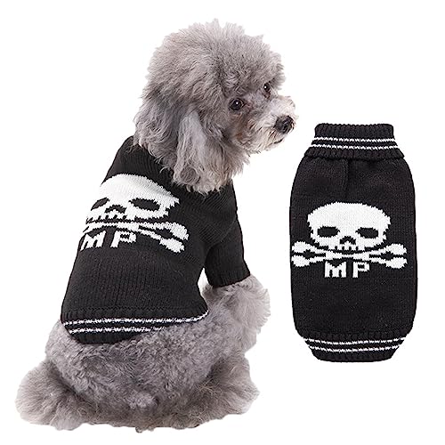 Totenkopf-Hundepullover, Warmer Mantel für kleine Hunde (XS) von GsLxx