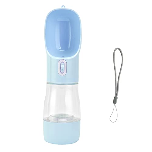 Gsycle Hundewasserflasche, 2-in-1 tragbarer, auslaufsicherer Reise-Hundefutterbehälter, Haustier-Wasserspender für Reisen im Freien (Blue) von Gsycle