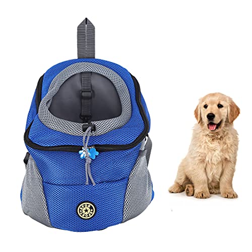 Haustier-Rucksack-Tragetasche für kleine Katzen und Hunde, belüfteter Wander-Hundetrage-Rucksack für Reisen, Wandern und den Einsatz im Freien (Blau) von Gsycle