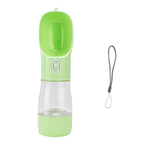 Hundewasserflasche, 2-in-1 tragbarer, auslaufsicherer Reise-Hundefutterbehälter, Haustier-Wasserspender für Reisen im Freien (Green) von Gsycle